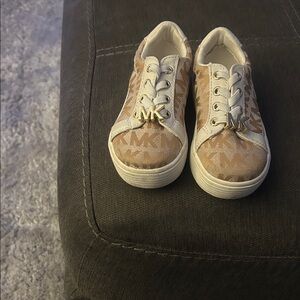 Michael Kors Kids' Tan and White Sneakers
